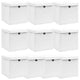 Vidaxx boîtes de rangement avec couvercle 10 pcs 32x32x32 cm tissu blanc