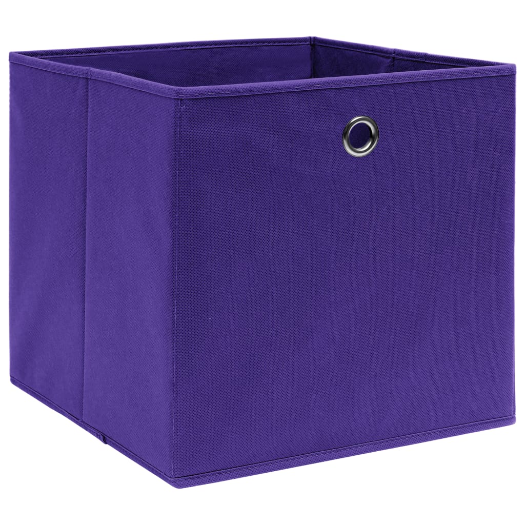 Boîtes de stockage Vidaxl 4 PCS 32x32x32 cm Fabric Purple