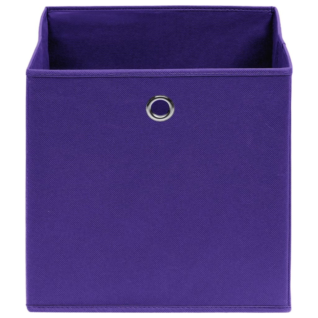 Boîtes de stockage Vidaxl 4 PCS 32x32x32 cm Fabric Purple