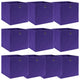 Boîtes de stockage Vidaxl 10 PCS 32x32x32 cm Fabric Purple