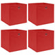 Boîtes de stockage Vidaxl 4 PCS 32x32x32 cm Red