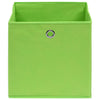 Boîtes de stockage Vidaxl 4 PCS 32x32x32 cm Tissu vert