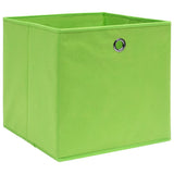 Boîtes de stockage Vidaxl 10 PCS 32x32x32 cm Tissu vert - afbeelding 2