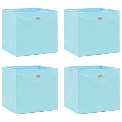 Boîtes de rangement Vidaxl 4 PCS 32x32x32 cm Tissu bébé bleu
