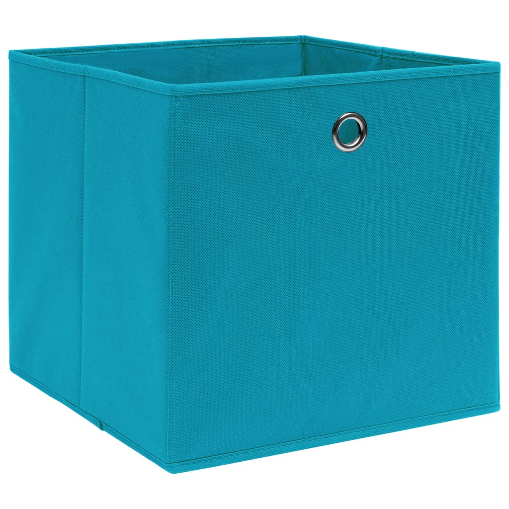 Boîtes de rangement Vidaxl 10 PCS 32x32x32 cm Tissu bébé bleu