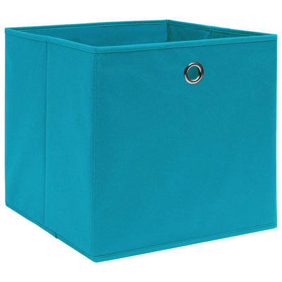 Boîtes de rangement Vidaxl 10 PCS 32x32x32 cm Tissu bébé bleu
