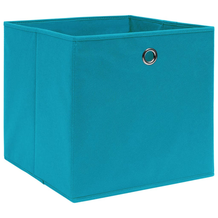 Boîtes de rangement Vidaxl 10 PCS 32x32x32 cm Tissu bébé bleu