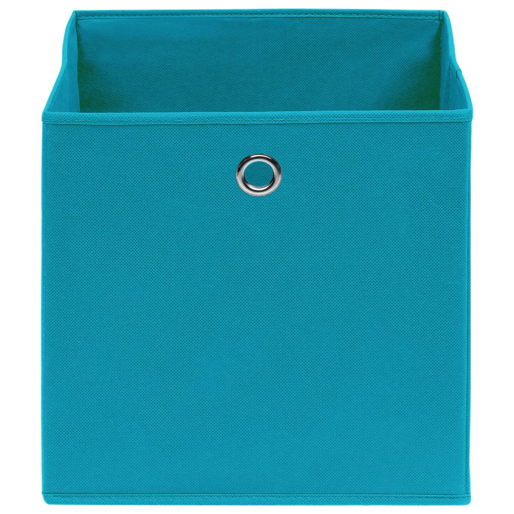 Boîtes de rangement Vidaxl 10 PCS 32x32x32 cm Tissu bébé bleu