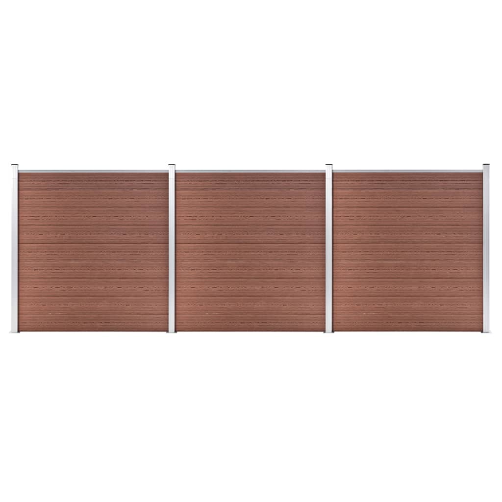 Vidaxl Fence 526x186 cm HKC Brown