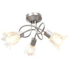 Vidaxl Plafond Lampe avec des capuchons en verre en verre 3XE14 transparents