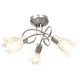 Vidaxl Plafond Lampe avec des capuchons en verre en verre 3XE14 transparents