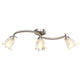 Vidaxl Plafond Lampe avec des capuchons en verre en verre 3XE14 transparents