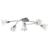 Vidaxl Plafond Lampe avec des capuchons en forme de tulipe en verre 5xe14 transparent