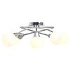 Vidaxl plafond avec des capuchons sphériques en céramique pour 5xe14 blanc