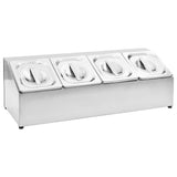 Vidaxl gastronormbakkouter avec 4 gn 1 6 bakken en acier inoxydable - afbeelding 2