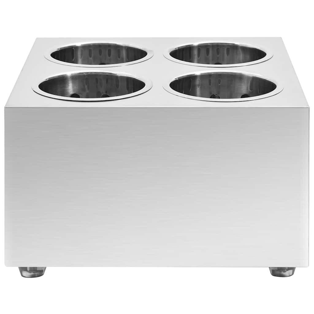 Porte-couples vidaxl 4 compartiments carrés en acier inoxydable