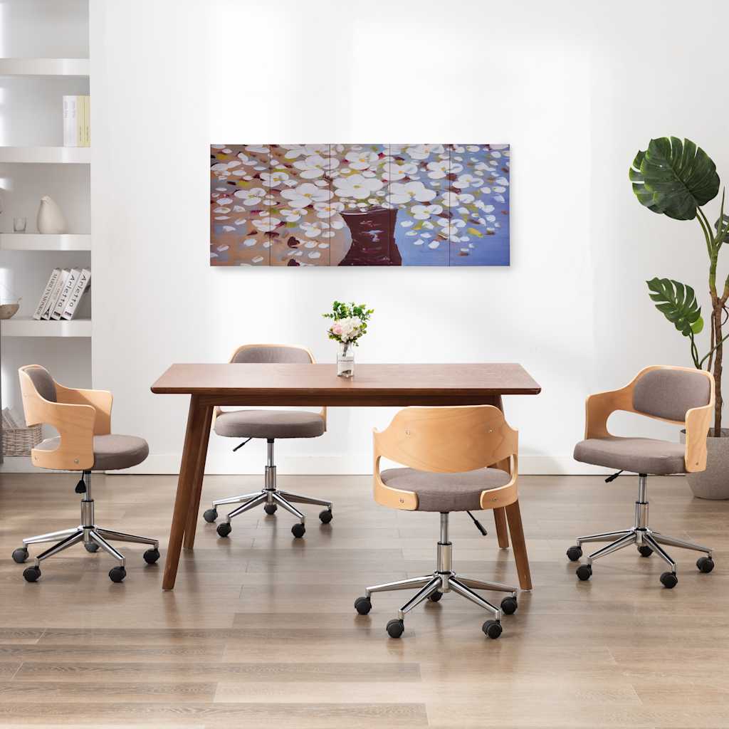 Vidaxl Wall Print Set Flowers dans Vase 150x60 cm Canvas Multi -colored