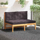 Coussins de plancher de palette vidaxl 2 anthracite en coton ston