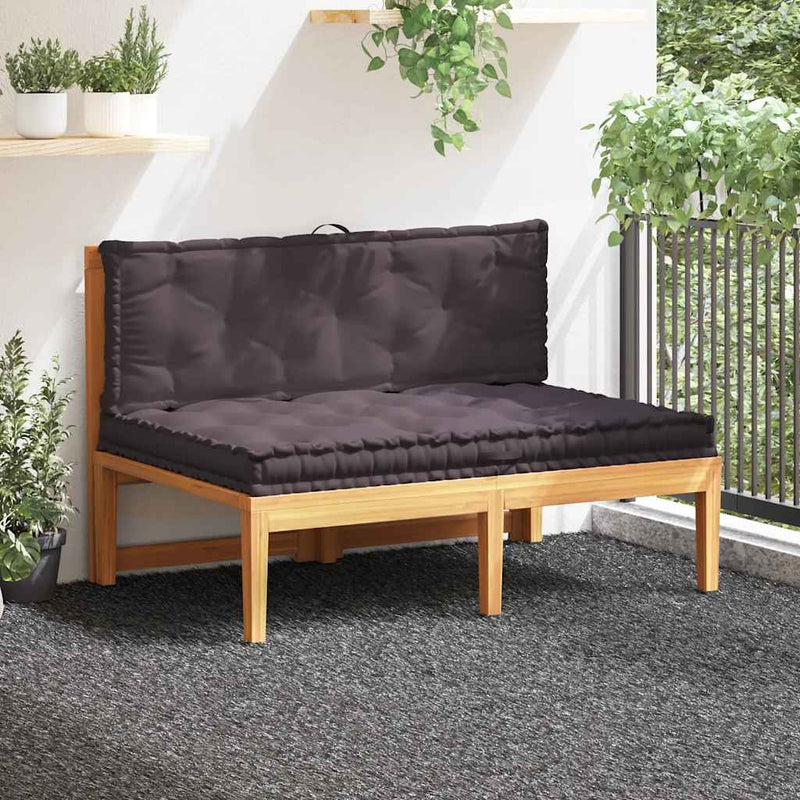 Coussins de plancher de palette vidaxl 2 anthracite en coton ston