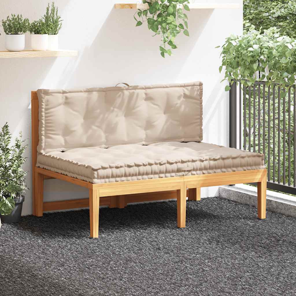 Coussins de plancher de palette vidaxl 2 ste-coton beige