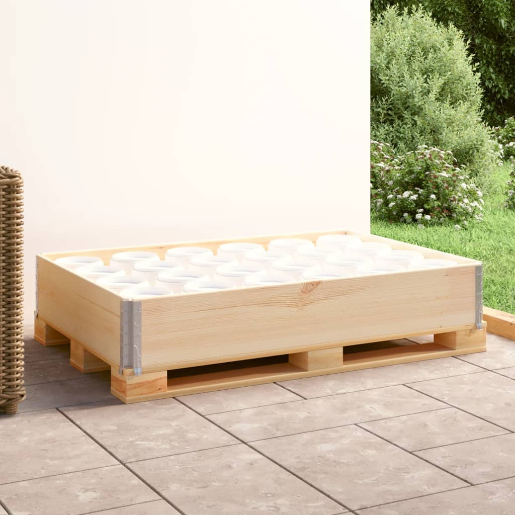 VidaXL Rehausse de palette 80x120 cm Bois de pin massif