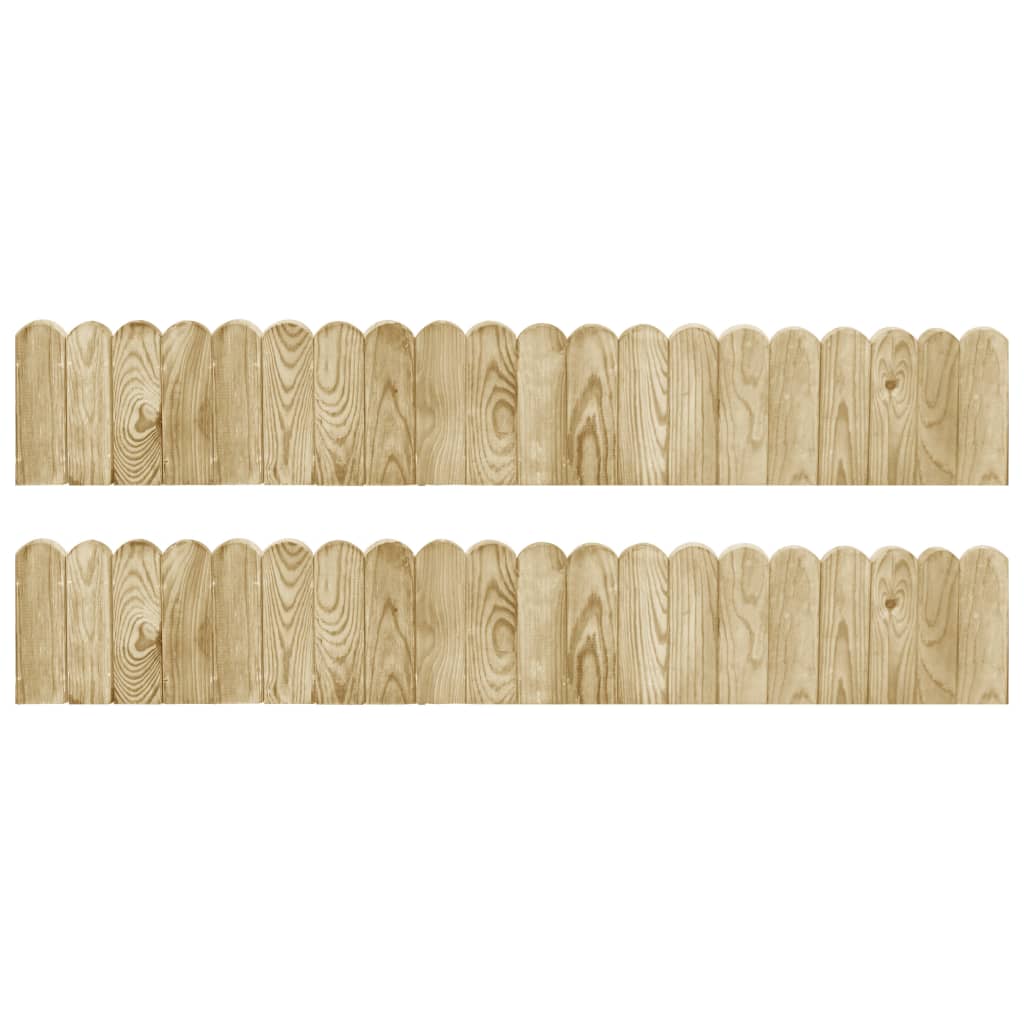 Vidaxl Gazon Arêtes 2 PCS 120 cm Pine imprégnée