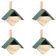 Vidaxl Bird Houses 4 PCS 24x16x30 cm Vurenhout