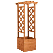 Vidaxl latwerkplantenbak avec arch 49x39x130 cm Vurenhout - afbeelding 1