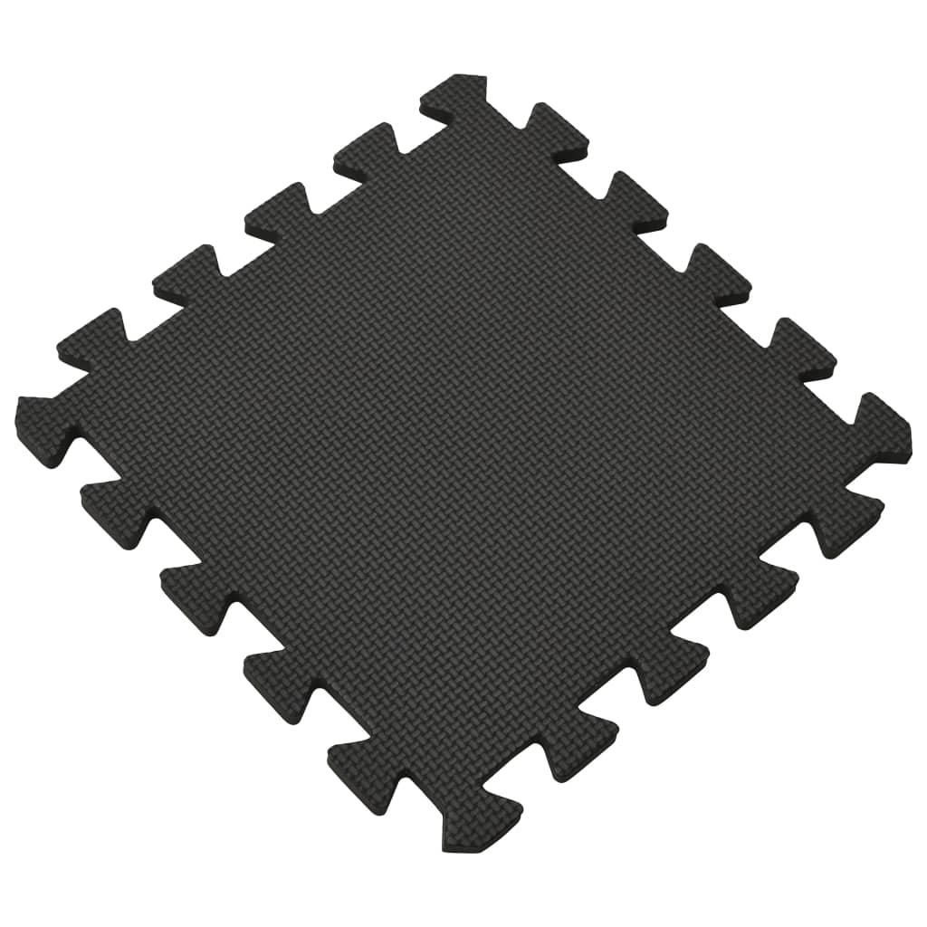 Vidaxl 54x Mat à sol 4,86 ​​㎡ mousse Eva noire