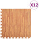 Mattes de plancher Vidaxl 12 st 4,32 ㎡ Impression de grain en bois mousse EVA