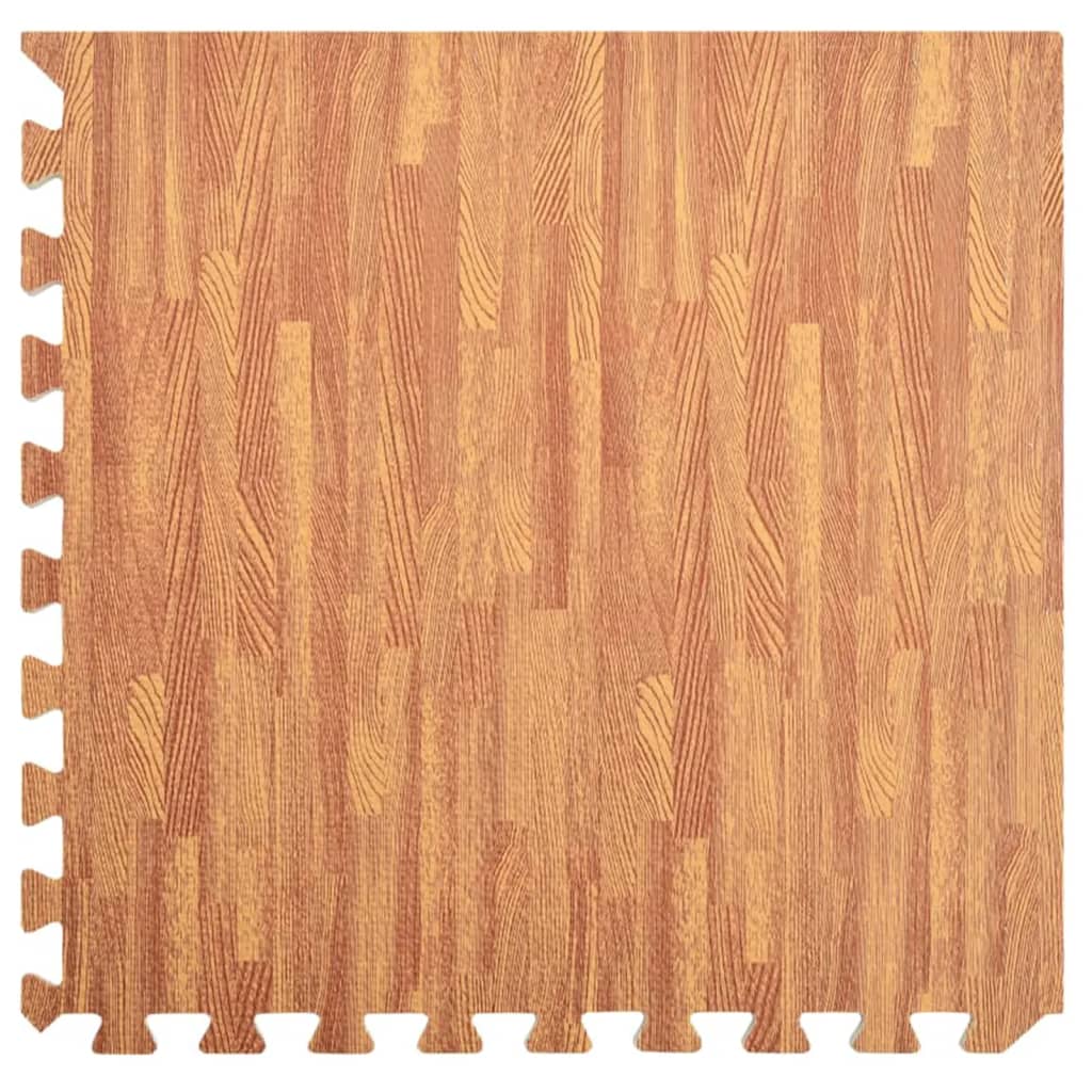 Mattes de plancher Vidaxl 12 st 4,32 ㎡ Impression de grain en bois mousse EVA