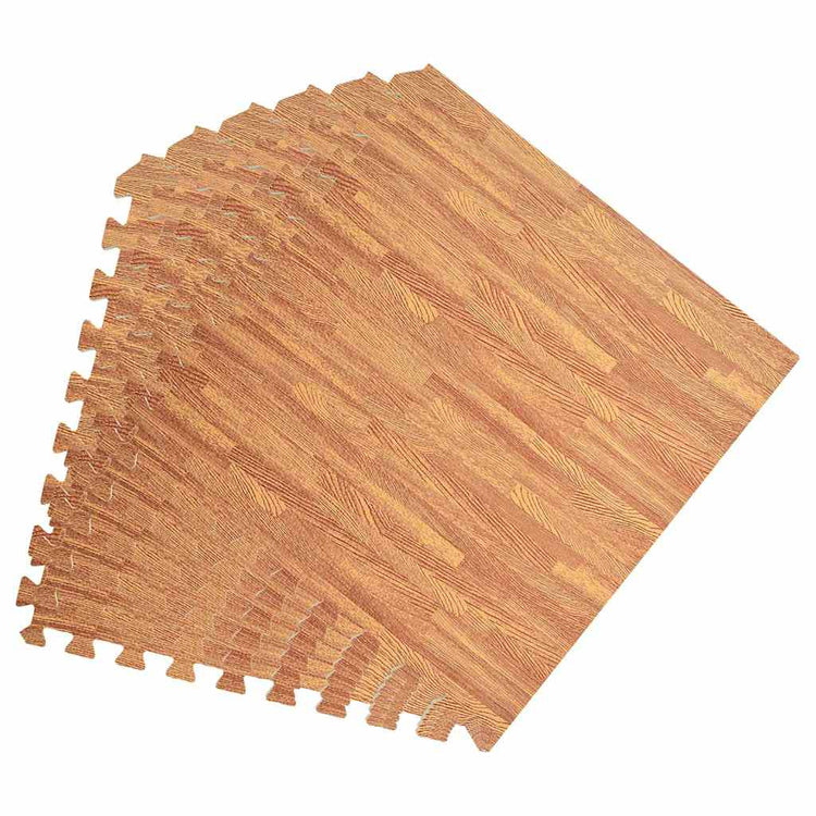 Vidaxl Floor Mats 24 ST 8.64 ㎡ EVA MOS MODE WOOD GRAIN PRINT