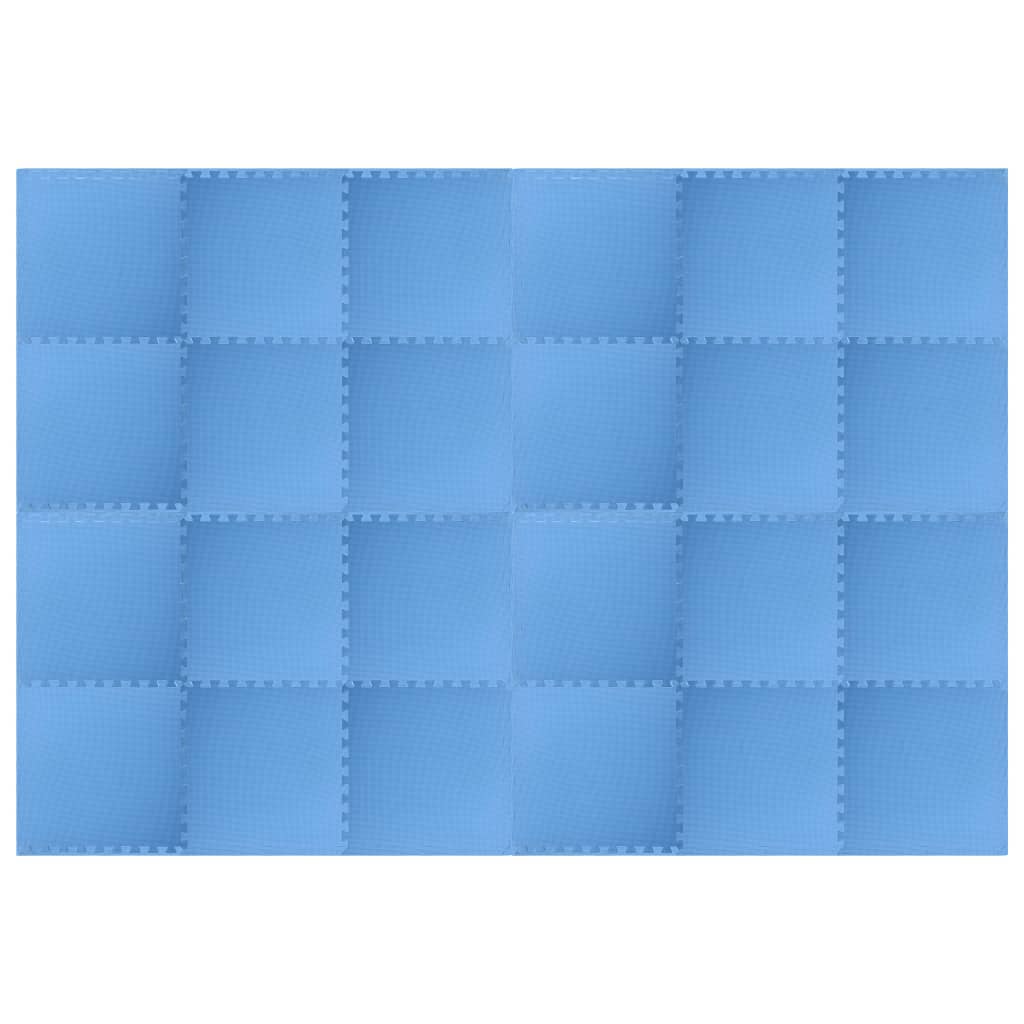 Vidaxl Floor Mats 24 ST 8.64 ㎡ Eva mousse bleu