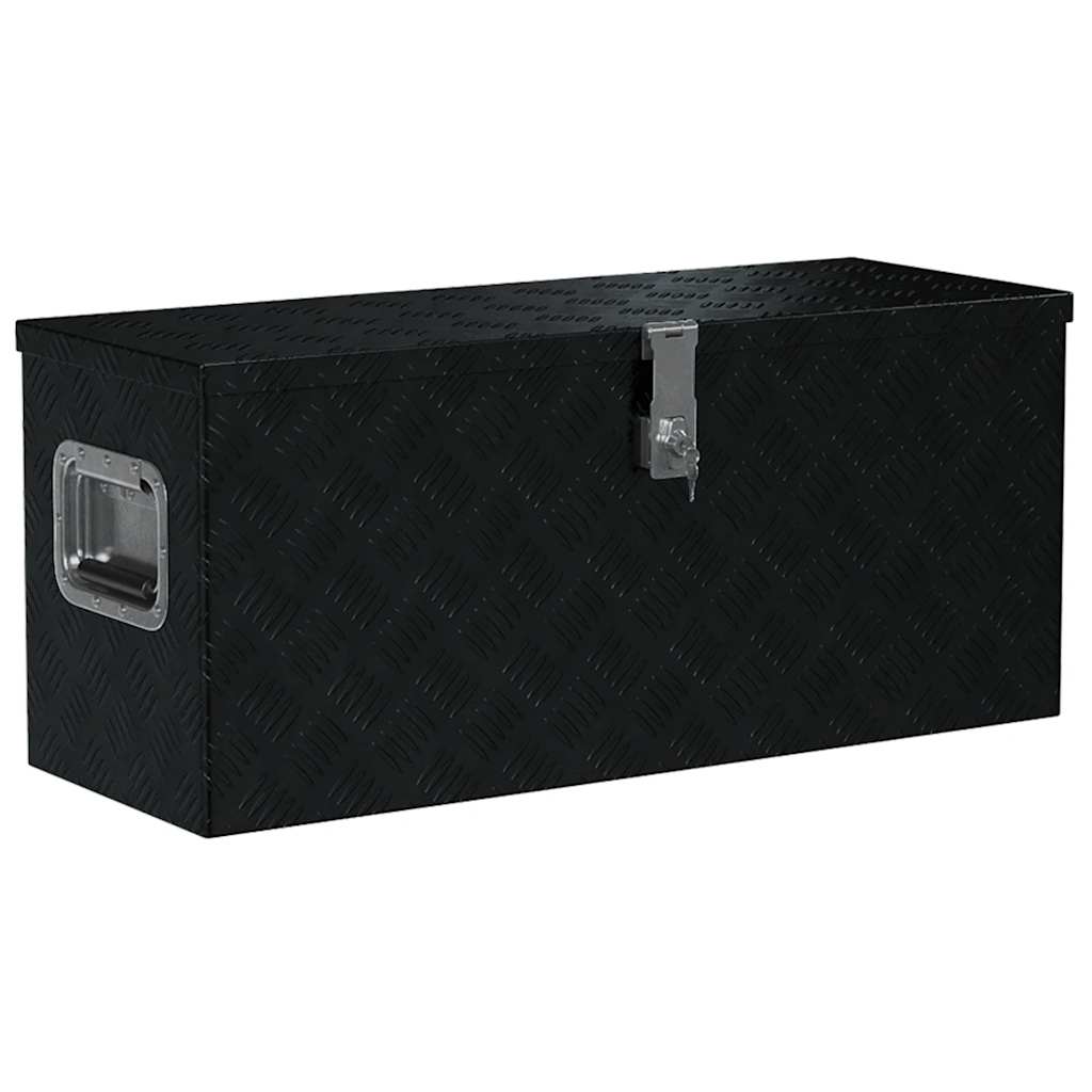 Vidaxl Aluminium Box 80x30x35 cm noir