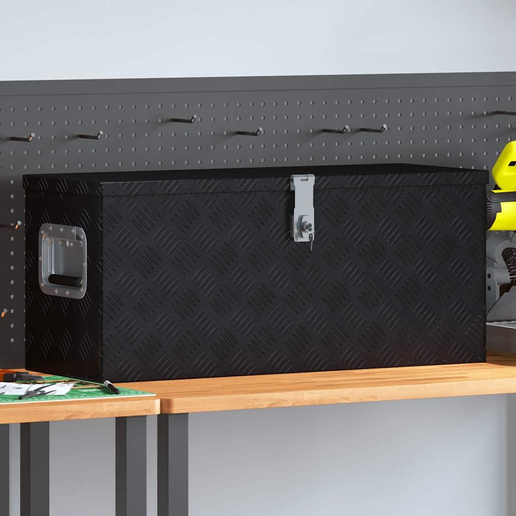 Vidaxl Aluminium Box 80x30x35 cm noir