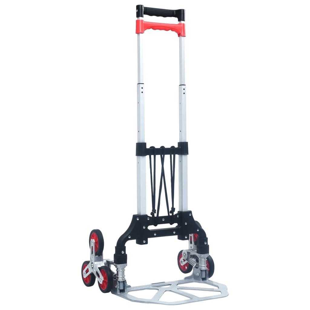 Vidaxl traptrolley pliable 70 kg en aluminium argent couleur