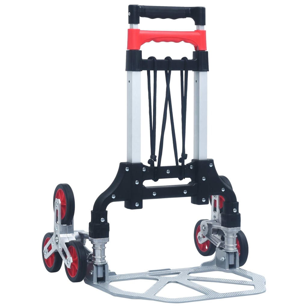 Vidaxl traptrolley pliable 70 kg en aluminium argent couleur