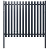 Panneau de clôture Vidaxl 174,5x170 cm-anthracite en acier en poudre en poudre