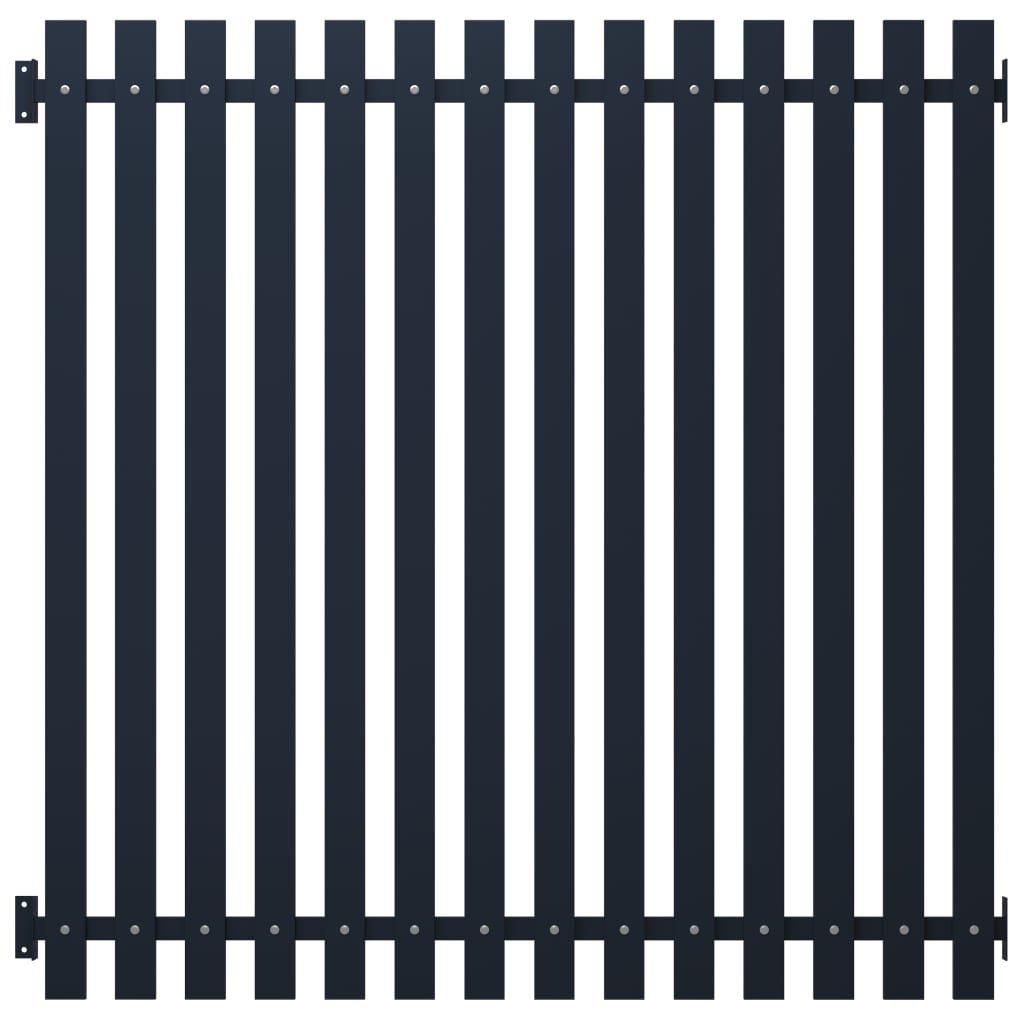 Panneau de clôture Vidaxl 170,5x170 cm en poudre-anthracite en acier