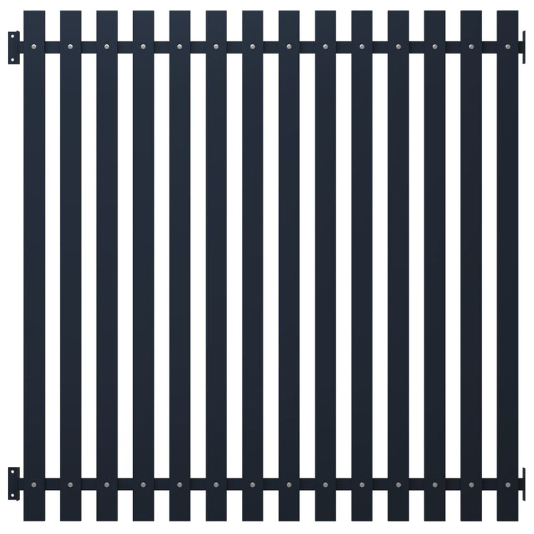 Panneau de clôture Vidaxl 170,5x170 cm en poudre-anthracite en acier