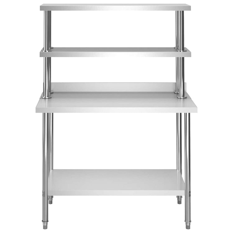 Table des travaux de cuisine Vidaxl avec top 120x60x150 cm en acier inoxydable