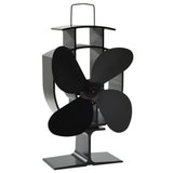 Vidaxl Stove Fan avec 4 nageoires noires - afbeelding 2