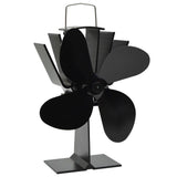 Vidaxl Stove Fan avec 4 nageoires noires - afbeelding 2