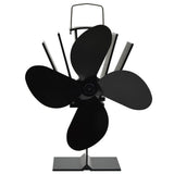 Vidaxl Stove Fan avec 4 nageoires noires - afbeelding 3