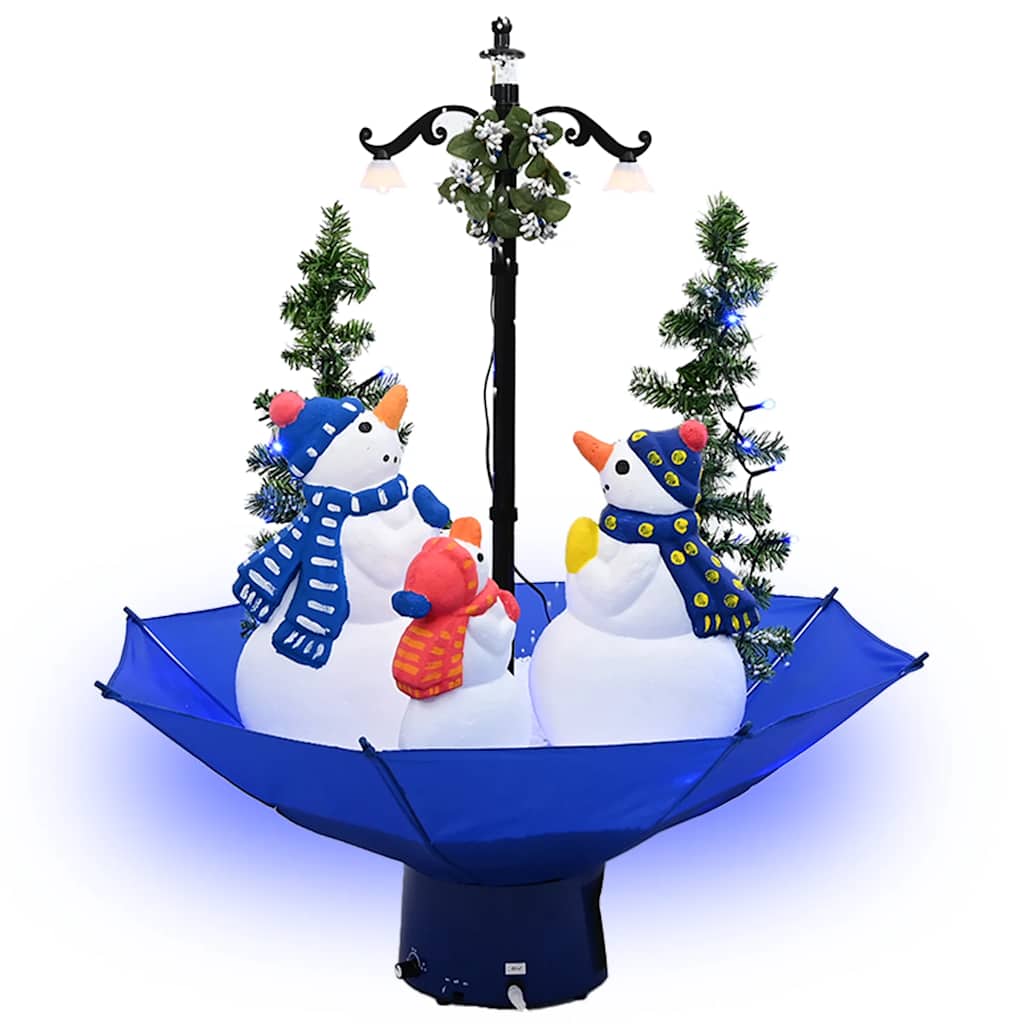 Vidaxl Christmas Snowing avec parapluie 75 cm PVC bleu