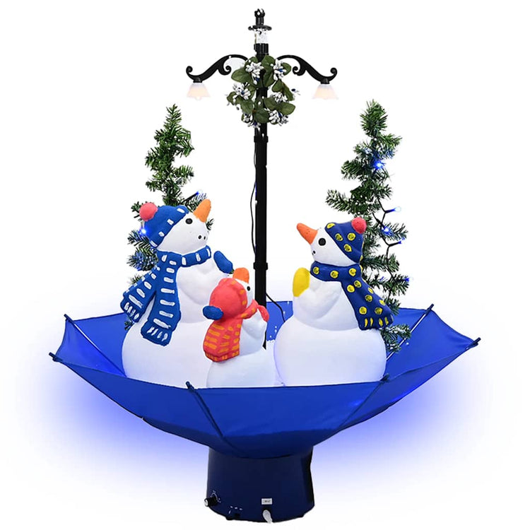 Vidaxl Christmas Snowing avec parapluie 75 cm PVC bleu