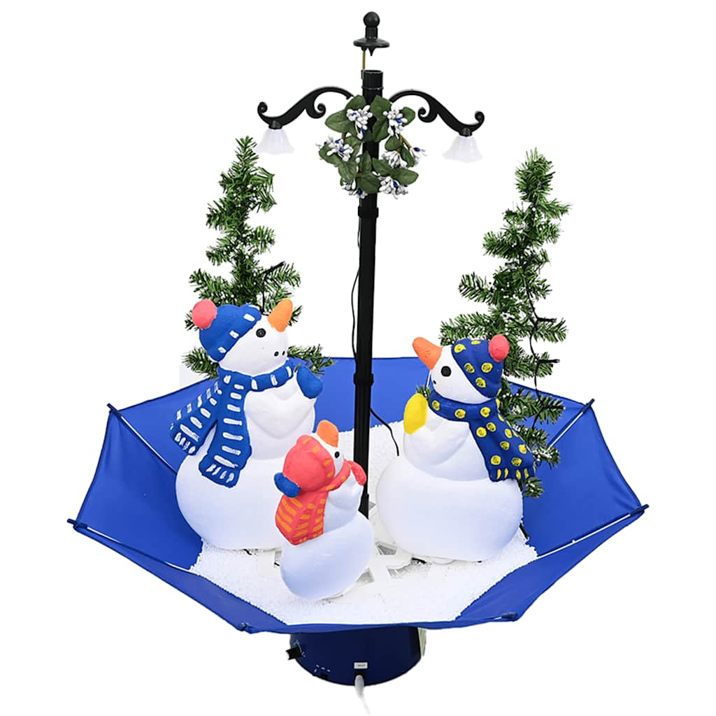 Vidaxl Christmas Snowing avec parapluie 75 cm PVC bleu