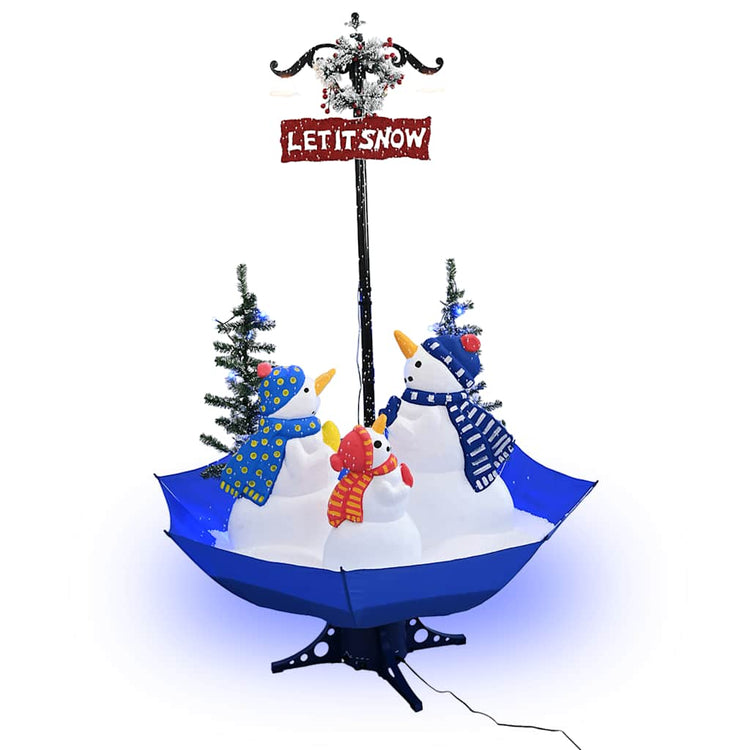 Vidaxl Christmas Snowing avec parapluie 170 cm PVC bleu