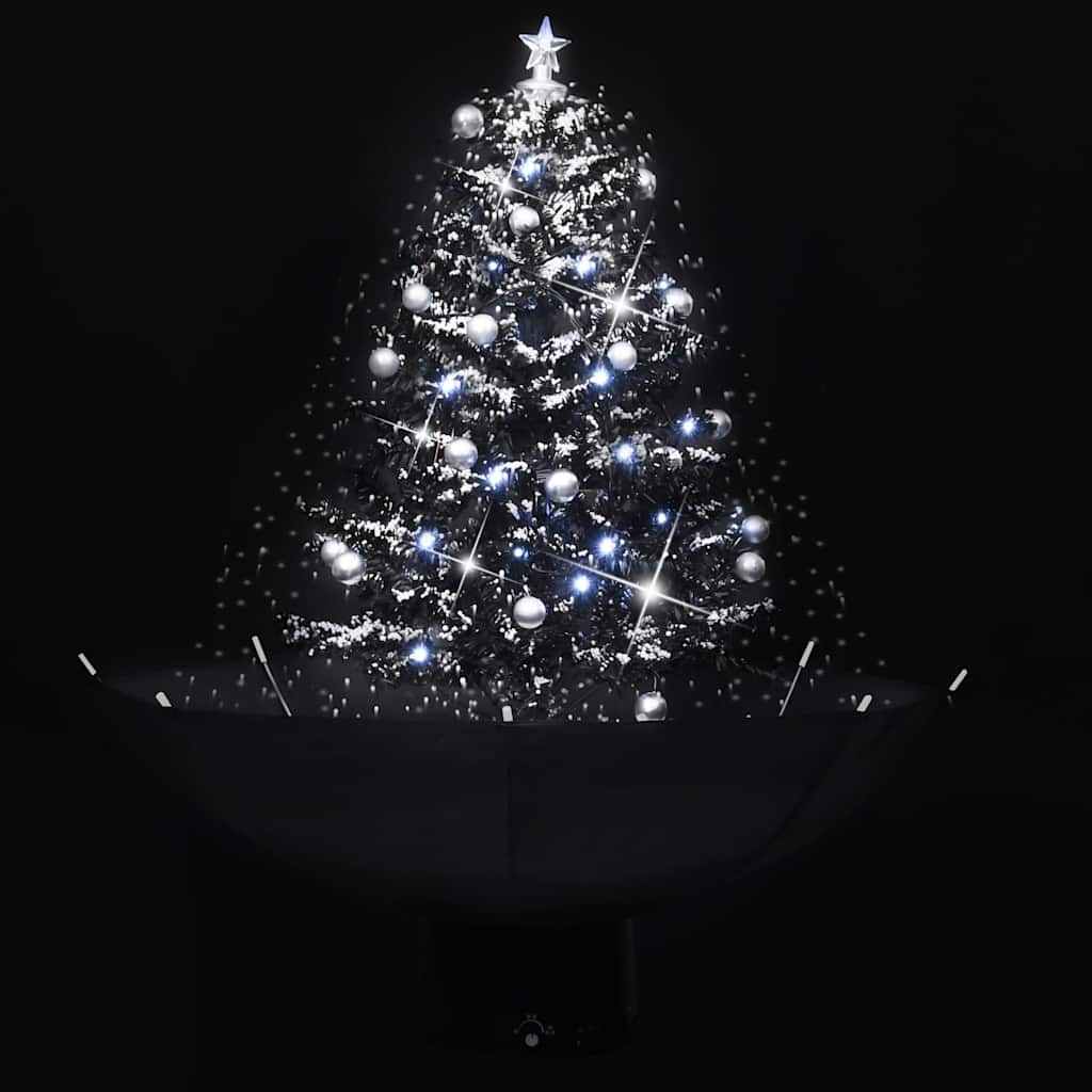 Vidaxl Christmas Snowing avec parapluie 75 cm PVC noir