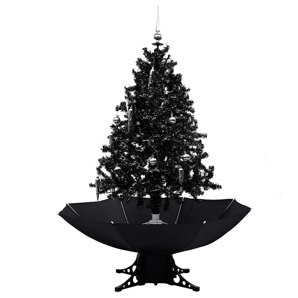 Vidaxl Christmas Snowing avec parapluie 140 cm PVC noir